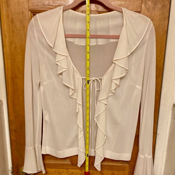 Vintage Dolce & Gabbana Cream Blouse Romantic Fairycore Italian Size 42, US 6 - Picture 9 of 14